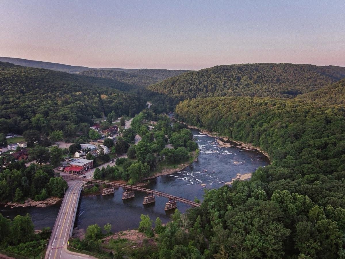 Ohiopyle town aerial